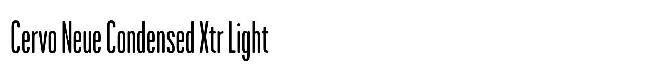 Cervo Neue Condensed Xtr Light image